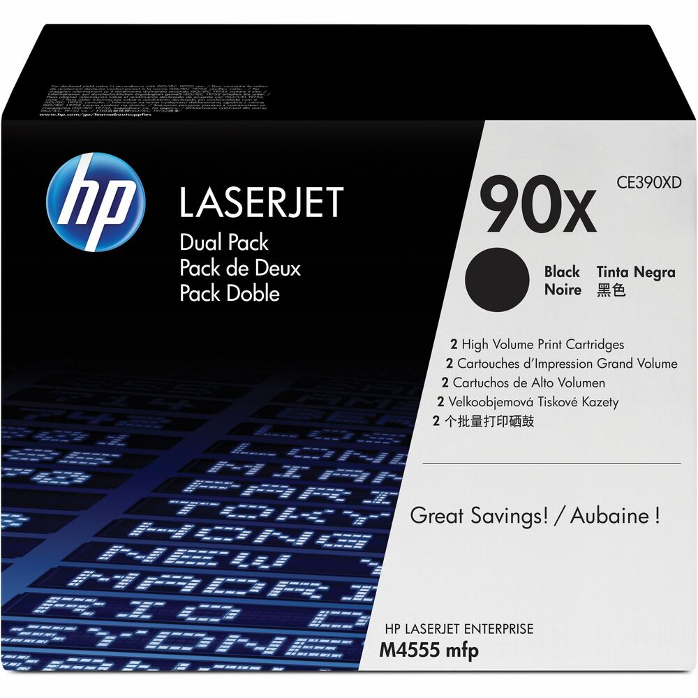 HEWCE390XD - Toner cartridge helps boost efficiency in HP LaserJet Enterprise 600 M602n, M602dn, M602x, M603n, M603dn and LaserJet Enterprise M4555 MFP. Enhanced HP toner fuses quickly to documents for fast printing with outstanding quality. Print crisp text and sharp, black graphics page after page. Original HP LaserJet toner cartridge is designed and tested with the printer for consistent results. Cartridge yields approximately 24,000 pages. More from the Manufacturer