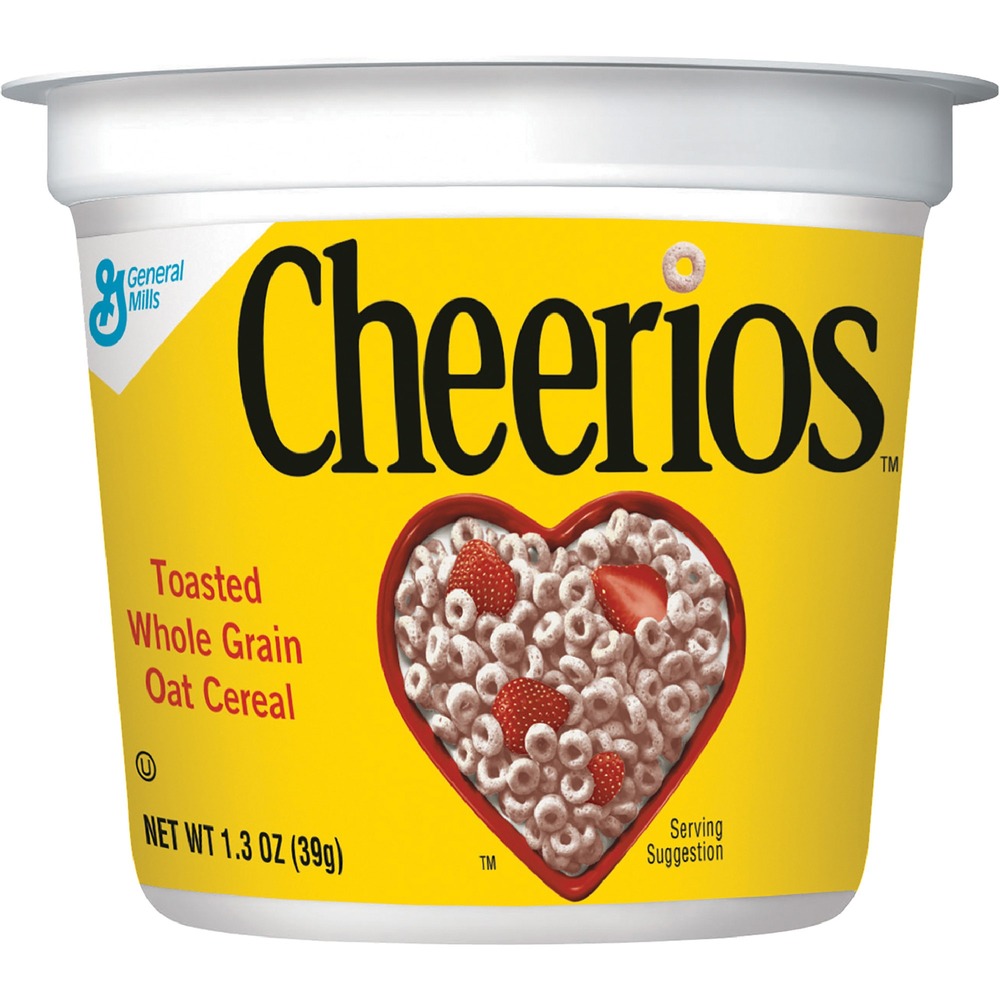 GNMSN13896 - Cheerios Cereal-in-a-Cup is portable and convenient. Ideal for people on-the-go. Each cereal cup offers twice as much cereal as single-serve boxes and bowls.