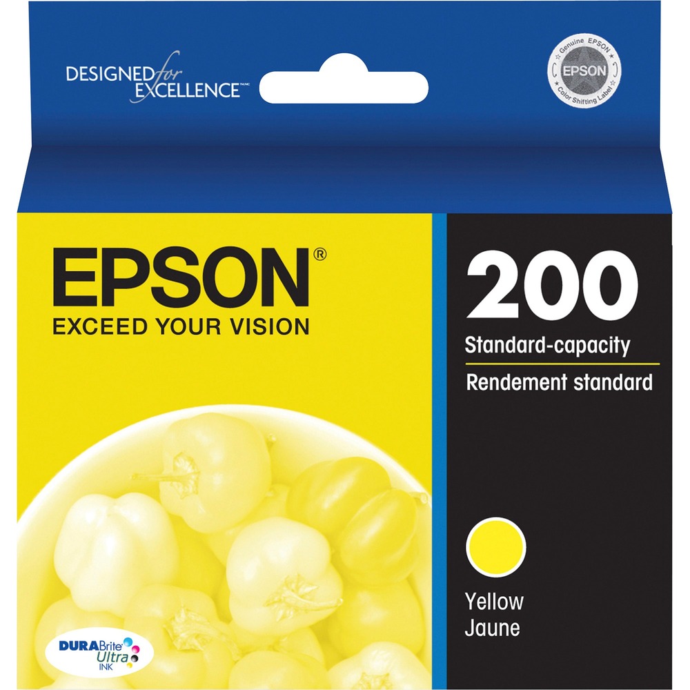 EPST200420S - Standard-capacity ink cartridge is designed for use with Epson Expression Home XP-200, XP-300, XP-310, XP-400, XP-410 color all-in-one; WorkForce 2520, 2530 and 2540. Ink cartridge delivers brilliant results and a smart value. Replace only the color you need with individual ink cartridges. Best of all, only one set of cartridges is needed to print amazing documents and great photos. You won't have to spend additional money on specialized cartridges to print on either plain or photo paper. Epson's revolutionary DuraBrite Ultra Ink produces smudge-resistant, fade-resistant and water-resistant prints that look brilliant on both plain and glossy photo paper.