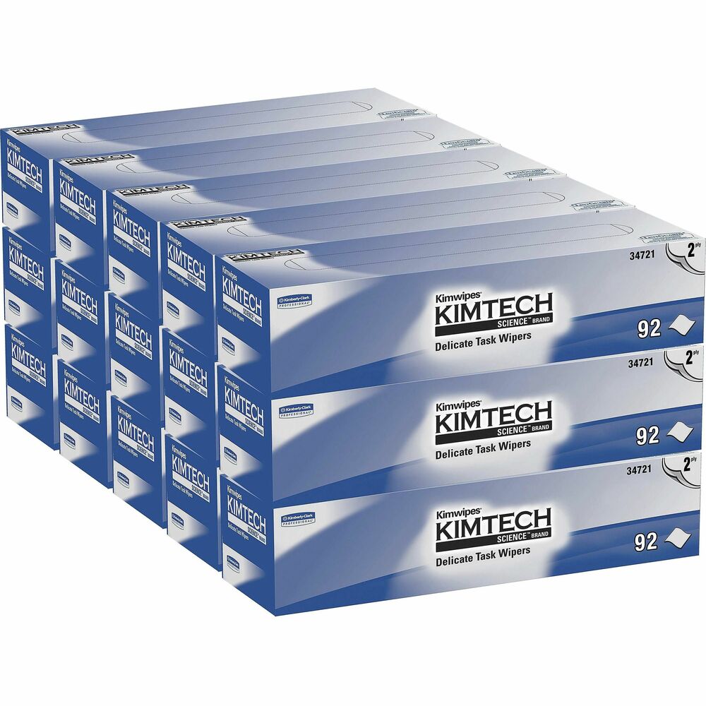 KCC34721 - When your work requires delicate, light-duty wipers to handle precise tasks, these Kimwipes Delicate Task Wipers are a perfect choice. With a legacy of more than 60 years of being the go-to wipe for cleaning surfaces, parts and instruments in labs, laboratory lenses and medical offices, these two-ply wipes easily clean liquids, dust and small particles. Antistatic dispensing design reduces electrostatic discharge. Medical wipes are an efficient, waste-reducing essential thanks to one-at-a-time dispensing. More from the Manufacturer