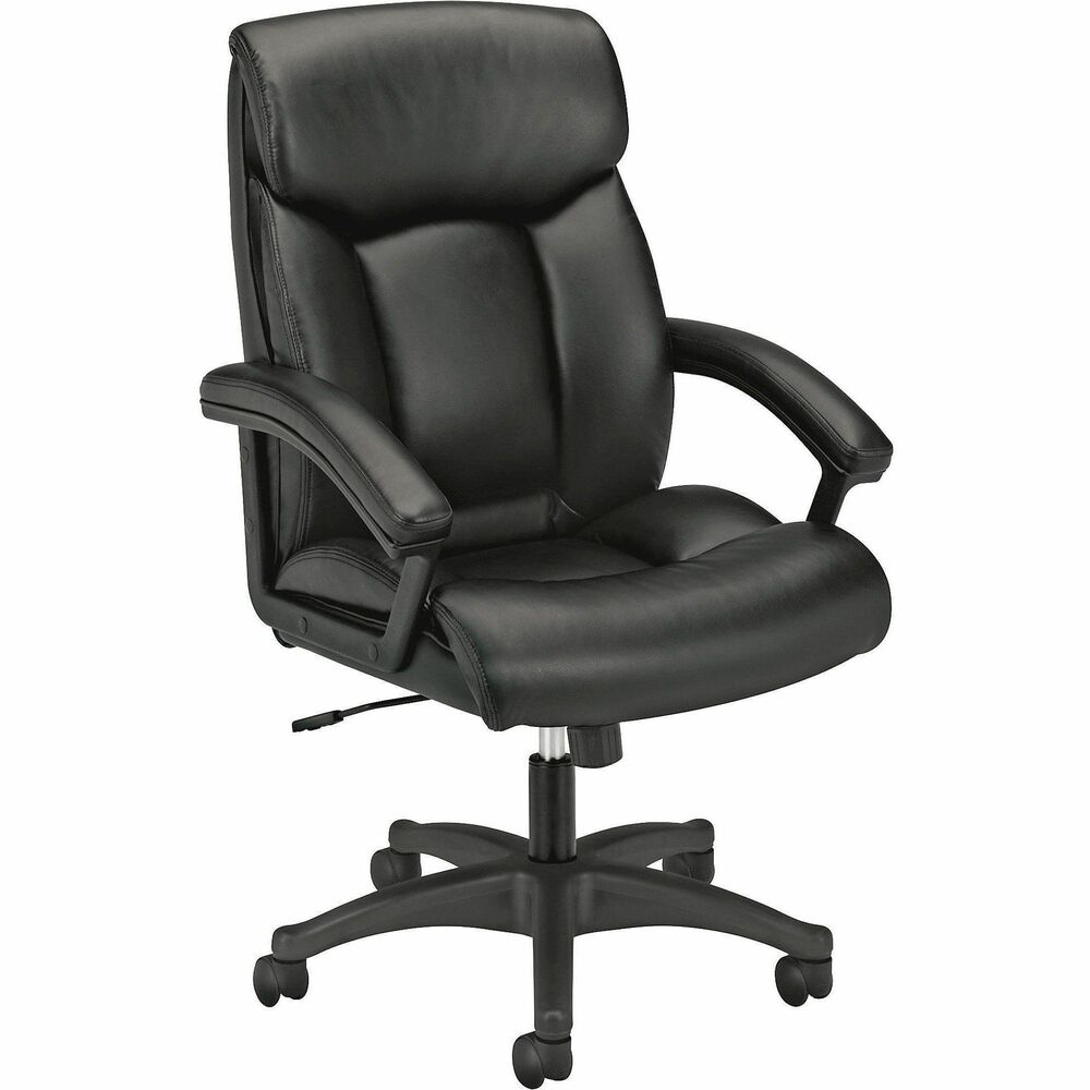 HON VL151 Executive HighBack Chair Black Leather 1 Each Herald