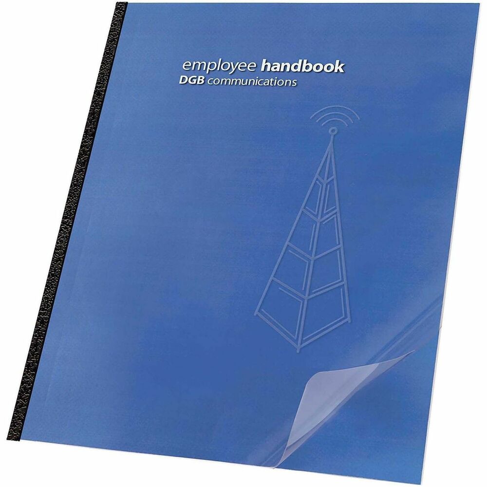 GBC2000036 - Proudly display your title page and protect your work with crystal-clear covers. Crystal-clear material shows off your entire title page. Tear-resistant plastic construction protects your work during travel and meetings. Round corners add a clean finishing touch to any business casual presentation. Unpunched design allows convenient use with any binding system (sold separately).