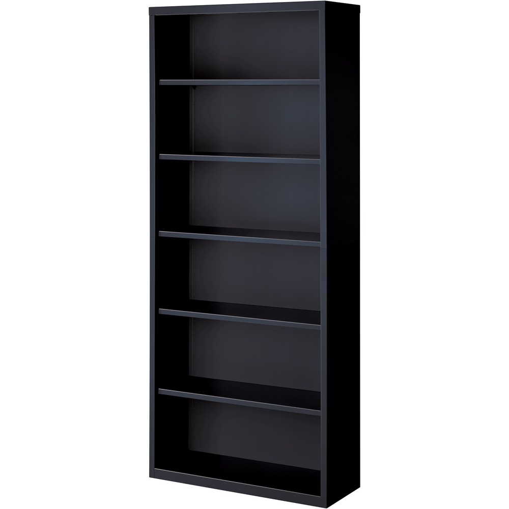 LLR41294 - Six-shelf bookcase features fully adjustable shelves for flexible storage solutions. Shelves adjust in 1" increments, and each offers a 200 lb. capacity. The bottom shelf is fixed. Welded steel construction offers a powder-coat finish for durability. Bookcase meets or exceeds ANSI/BIFMA shelf standards.