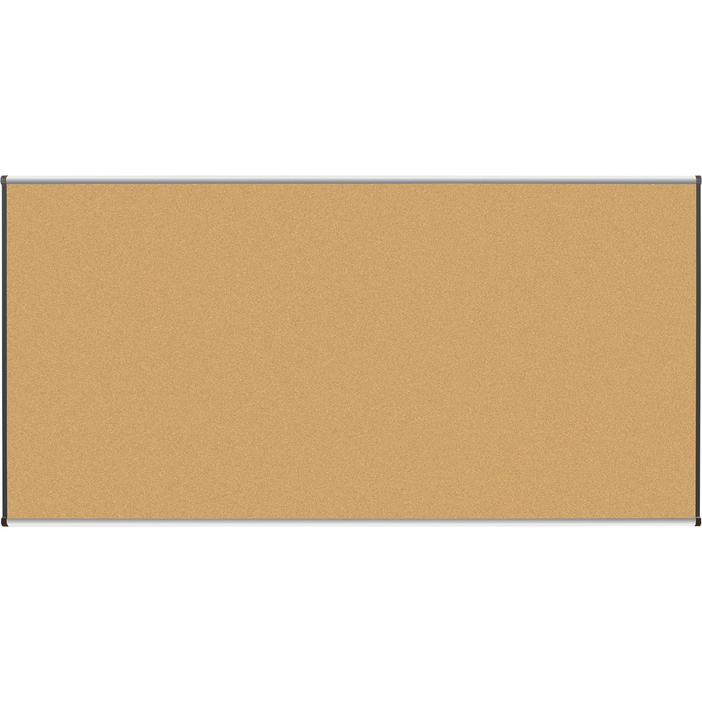 LLR60645 - Corkboard features a naturally renewable cork surface for quickly posting reminders and notices. Surface is durable, self-healing and environmentally responsible. Trim is a sophisticated blend of materials, adding richness to any environment. Frame is made of silver anodized aluminum.