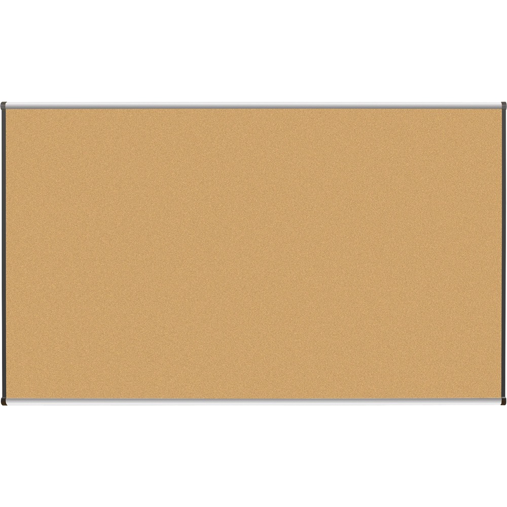 LLR60646 - Corkboard features a naturally renewable cork surface for quickly posting reminders and notices. Surface is durable, self-healing and environmentally responsible. Trim is a sophisticated blend of materials, adding richness to any environment. Frame is made of silver anodized aluminum.