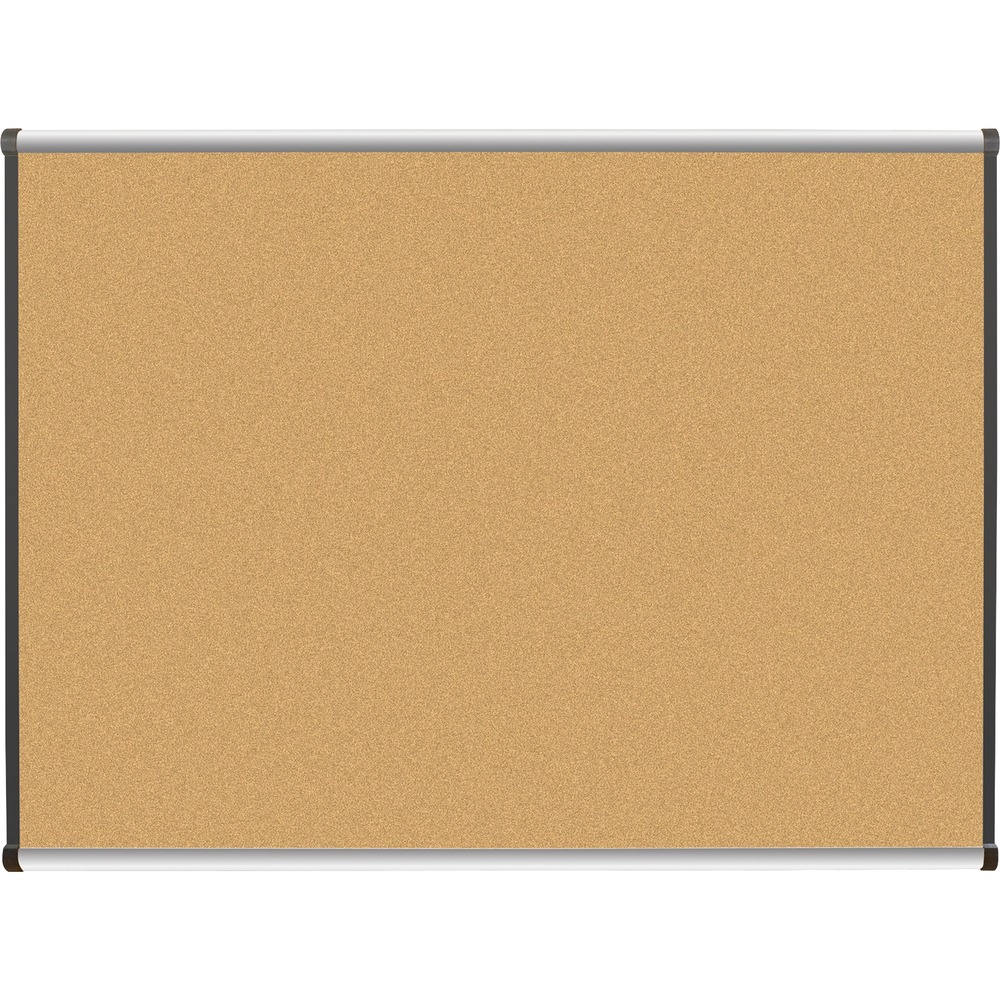 LLR60647 - Corkboard features a naturally renewable cork surface for quickly posting reminders and notices. Surface is durable, self-healing and environmentally responsible. Trim is a sophisticated blend of materials, adding richness to any environment. Frame is made of silver anodized aluminum.