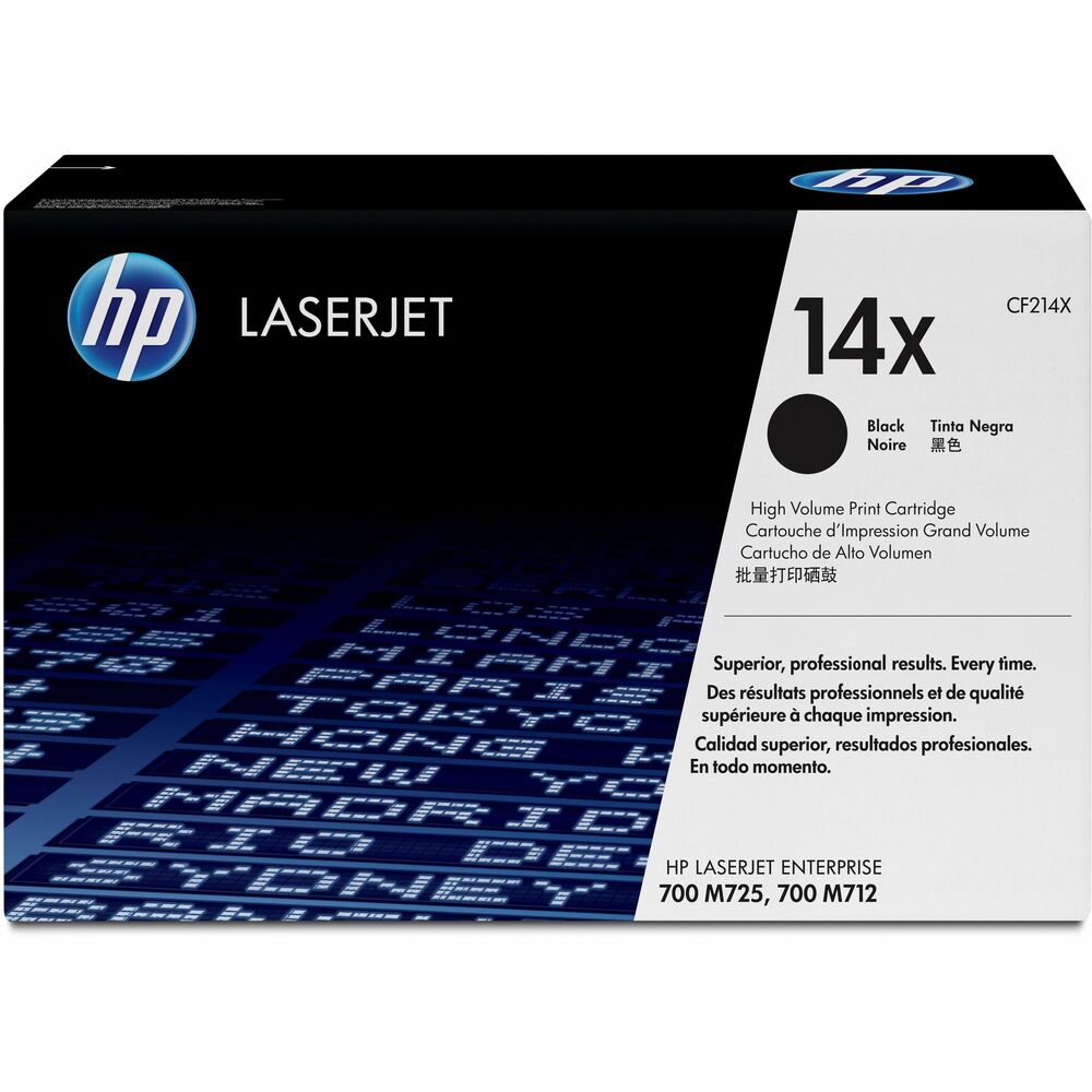 HEWCF214X - Count on outstanding results page after page, using this Original HP LaserJet toner cartridge with enhanced HP toner. Toner fuses quickly to documents for fast printing with outstanding quality. Print professional-quality documents with crisp text and sharp graphics. Use built-in cartridge intelligence to access market-leading management tools. A high-capacity cartridge option delivers better value for frequent printing. Energy-efficient toner can help you save energy whenever you print. Easy-to-install cartridge is designed for use with HP LaserJet Printers M712n, M712dn, M712xh, M725dn MFP, M725f MFP, M725z MFP, and M725z Plus MFP. High-yield cartridge yields approximately 17,500 pages. More from the Manufacturer