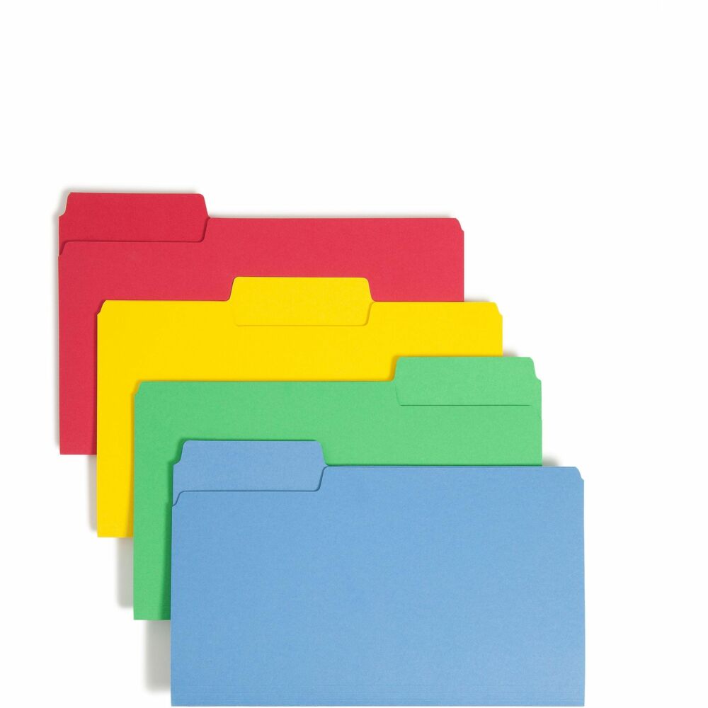 SMD15410 - Find critical files fast with SuperTab file folders. Heavyweight folders deliver nearly double the labeling area of standard folders so you can use larger text or more lines of description on your label. Oversized, 1/3-cut tabs in assorted positions actually provide a 90 percent larger label area. Each durable folder is made of 14 point, colorful stock to withstand heavy use and is scored for 3/4" expansion. Speed filing and retrieval time by using color to categorize different types of folders. SuperTab Heavyweight Folders fit any vertical or lateral filing system. More from the Manufacturer