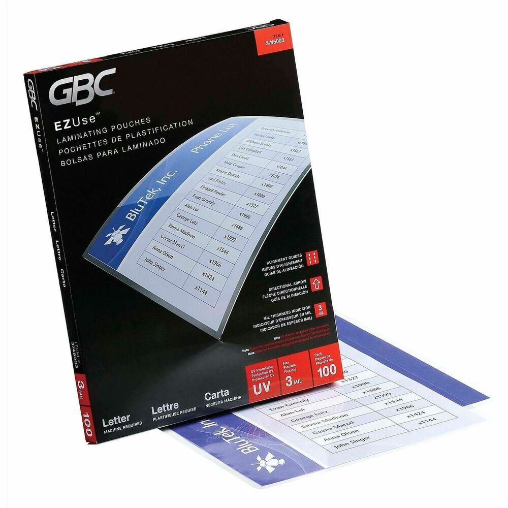 GBC3745003 - HeatSeal LongLife Laminating Pouches include a UV additive to preserve color integrity and prevent yellowing up to 10 times longer than standard pouches. Enhance your important documents with the best in clarity and protection. Pouch size is perfect for letter-size documents, and it offers a 3 mil thickness. Standard construction is designed for occasional handling and filing of documents where pouch flexibility is acceptable. Pouches are sealed on the short side.