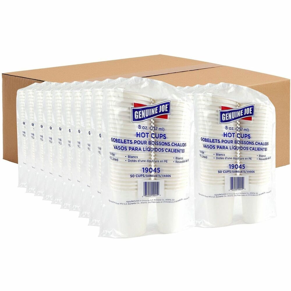 GJO19045CT - Hot cups are perfect for your beverage center or breakroom. Polyurethane-lined, single walls are designed to hold hot beverages and help prevent leaks. Use these cups for coffee, tea, hot chocolate and more. They are made of 100 percent virgin material. Smooth rolled rim enhances the cup's strength and ensures a secure lid fit. Simple white color will coordinate with most decor and beverage accessories. Lids are sold separately.