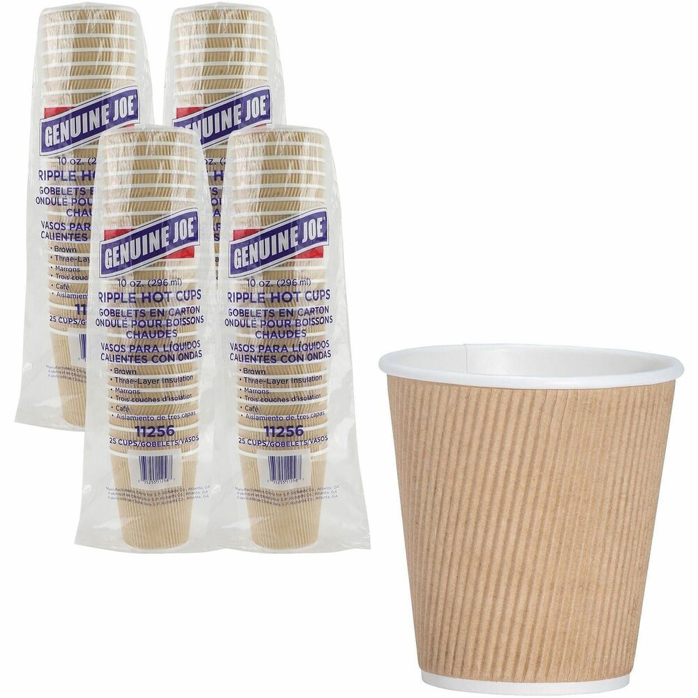 GJO11256CT - Unique hot cups are perfect for your beverage center or breakroom. Three-layer ripple design makes the hot cup cool to the touch. They are also microwavable. Ripple Hot Cups reduce costs by eliminating the need to use a sleeve or double cup.