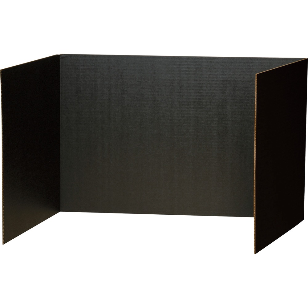 PAC3791 - Privacy boards easily create study carrels when placed at a student's desk or shared table. Each board is made from sturdy corrugate and is recyclable. Using a privacy board helps keep students focused, block distractions and hinder wandering eyes.