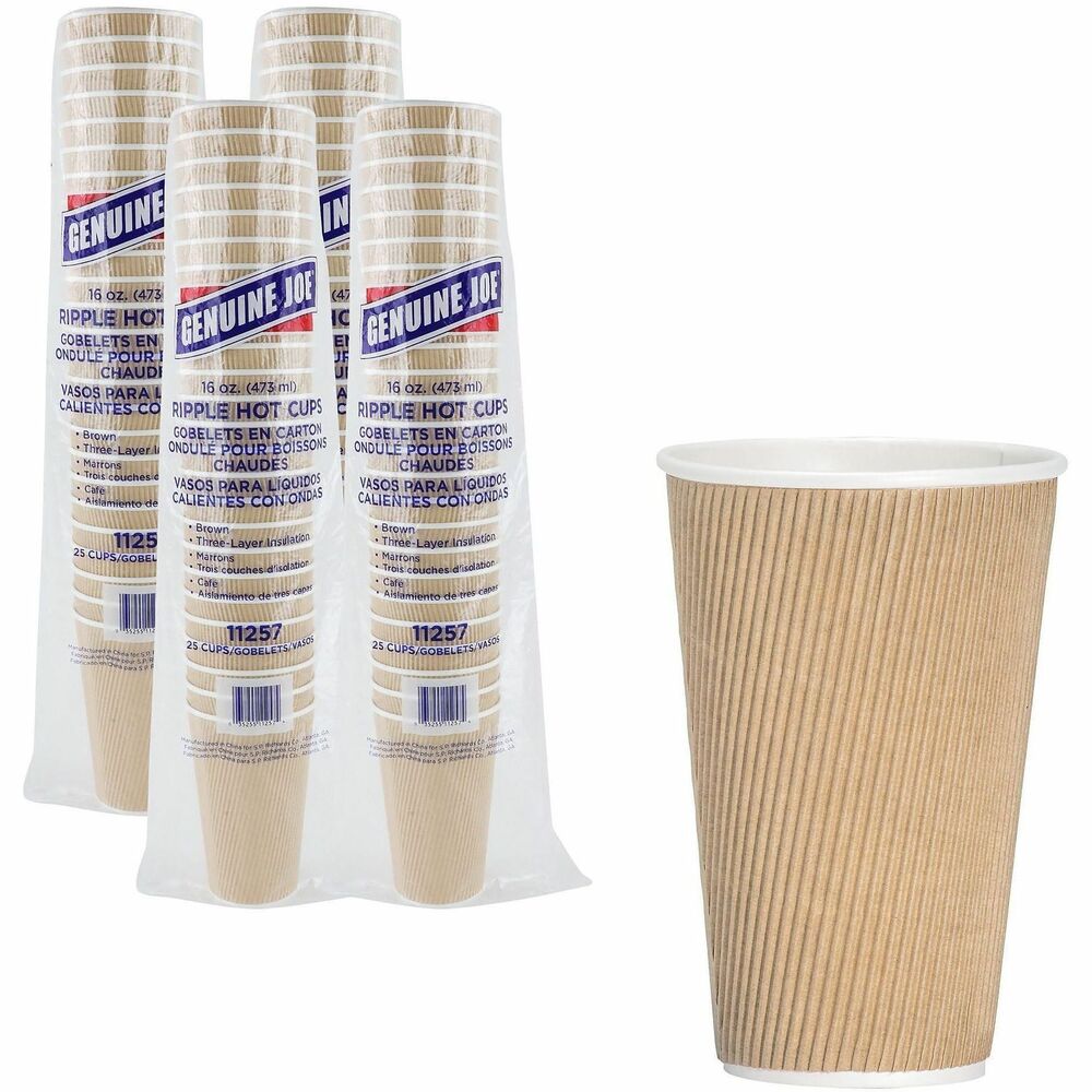 GJO11257CT - Unique hot cups are perfect for your beverage center or breakroom. Three-layer ripple design makes the hot cup cool to the touch. They are also microwavable. Ripple Hot Cups reduce costs by eliminating the need to use a sleeve or double cup.