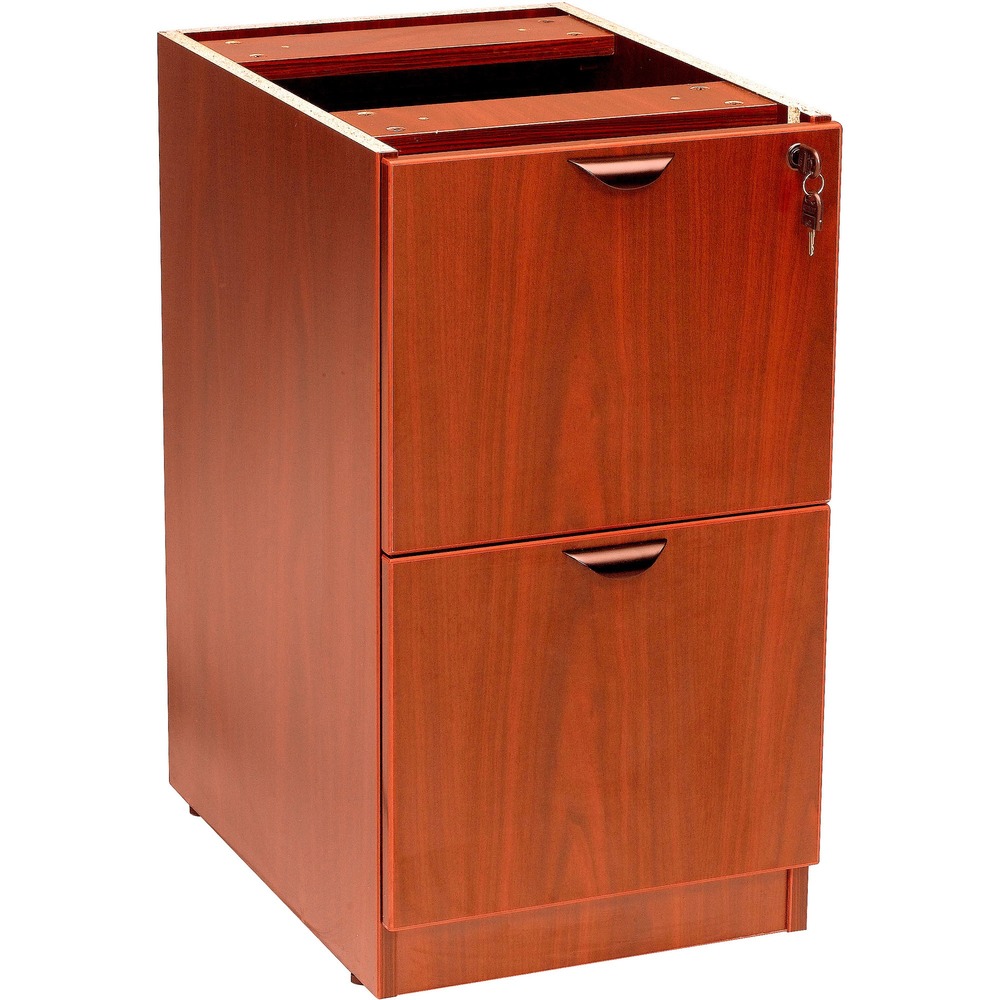 BOPN176C - Deluxe, locking pedestal is constructed of thermal-fused melamine with 3mm PVC edgebanding to provide excellent durability and scratch-resistance. Sturdy, 150 lb. suspension drawers slide with ease and can withstand long-term daily use. File drawers accommodate both letter-size and legal-size filing. Side and corner interchangeable locks keep your possessions safe. This pedestal is compatible with any of the Boss series desk shells finished in cherry laminate (sold separately).