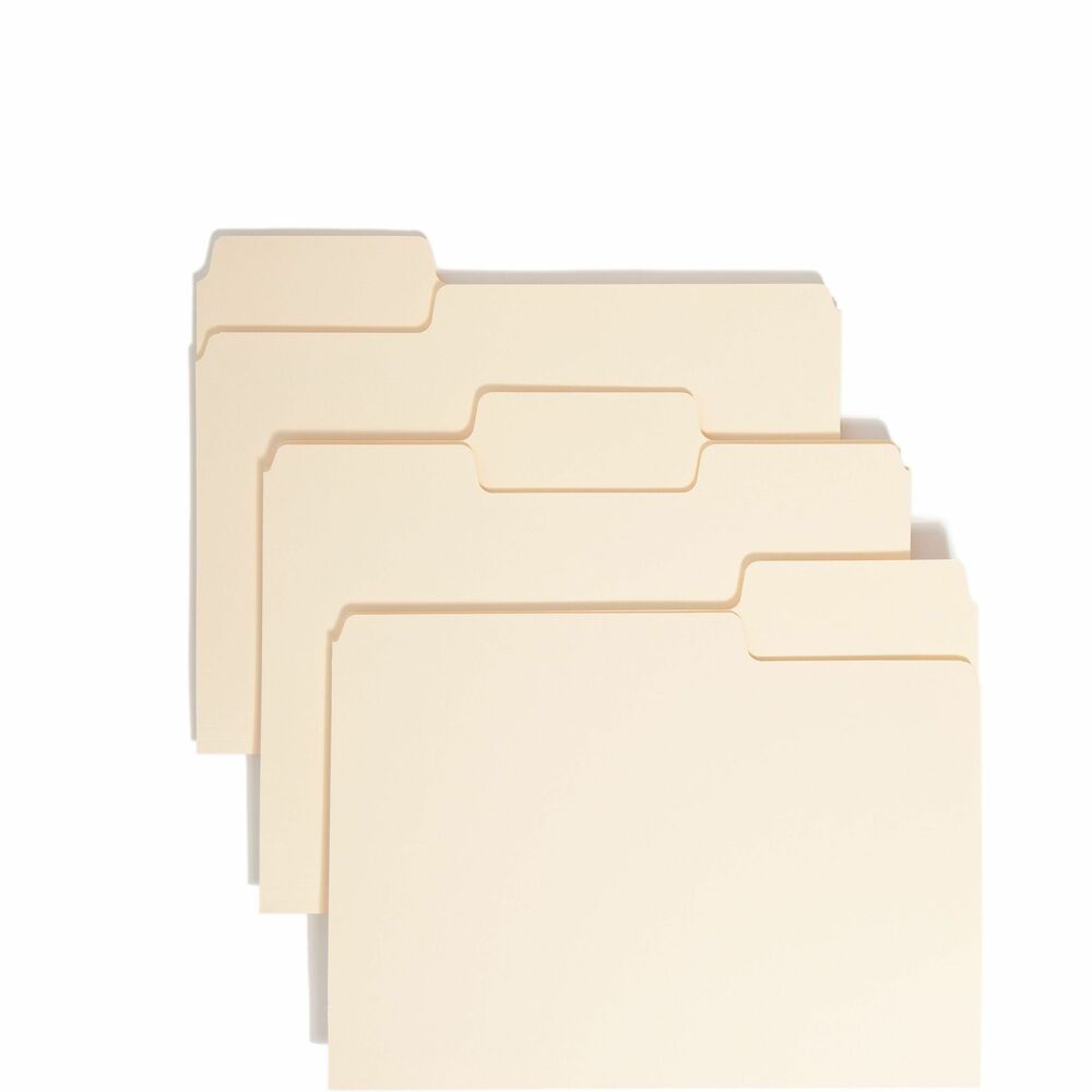 SMD11920 - SuperTab folders are designed with 90 percent larger label area than standard folders for improved labeling. Labels are easier to see using larger text or more lines of text. Economical single-ply tabs fit any vertical or lateral filing system. Folders feature 11 point stock, extra-wide 1/3-cut tabs in assorted positions and 7/8" high tabs. Folders are scored for 3/4" expansion. More from the Manufacturer