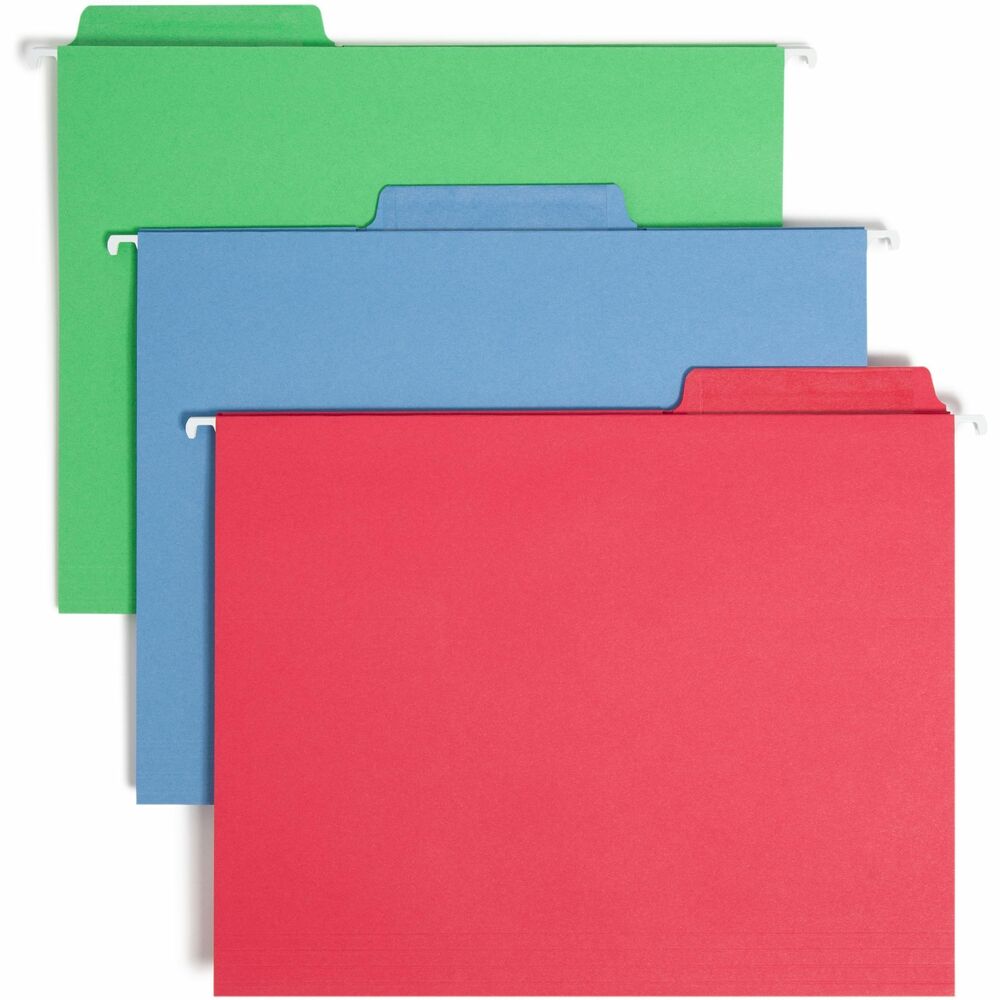 SMD64031 - Erasable FasTab hanging folders feature a special erasable surface that makes it possible to revise and reuse hanging folders. Write directly on the erasable tab with a permanent marker and easily erase with a standard white eraser, making this an eco-friendly, reusable solution for your filing needs. These folders have built-in reinforced tabs attached to the folder for hassle-free filing. They require no assembly.