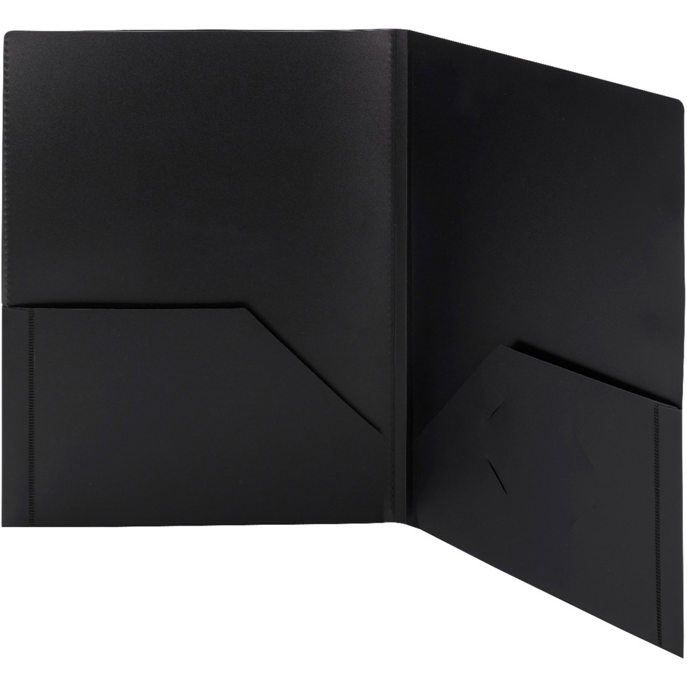 SMD87705 - Customize your presentation by inserting a cover sheet into the display window of the durable polypropylene folder. It is perfect for all types of presentations, proposals and projects. The large pockets safely hold up to 50 sheets for easy, secure transport. Inside back cover has a die-cut for a business card. Acid-free poly material is tear-resistant, water-resistant and easy to clean.
