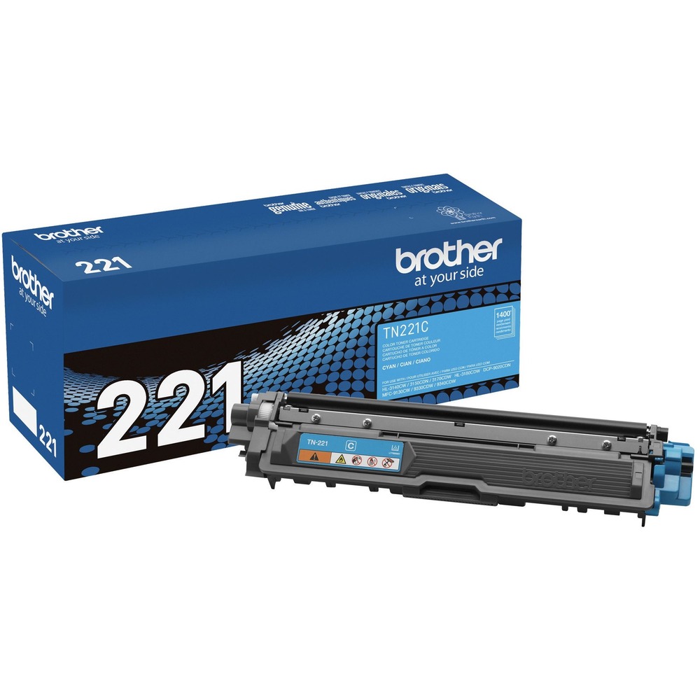 BRTTN221C - Toner cartridge is designed for use in Brother DCP-9020CDN, HL-3140CW, HL-3150CDN, HL-3170CDW, HL-3180CDW, MFC-9130CW, MFC-9330CDW and MFC-9340CDW. All genuine Brother printer supplies are designed as part of an entire printing system to provide a superior degree of quality. Genuine Brother toner is delicately balanced to provide even flow and toner distribution. The approximate yield is 1,400 A4 or letter-size, single-sided pages. Your printer will indicate when you need to replace it. More from the Manufacturer