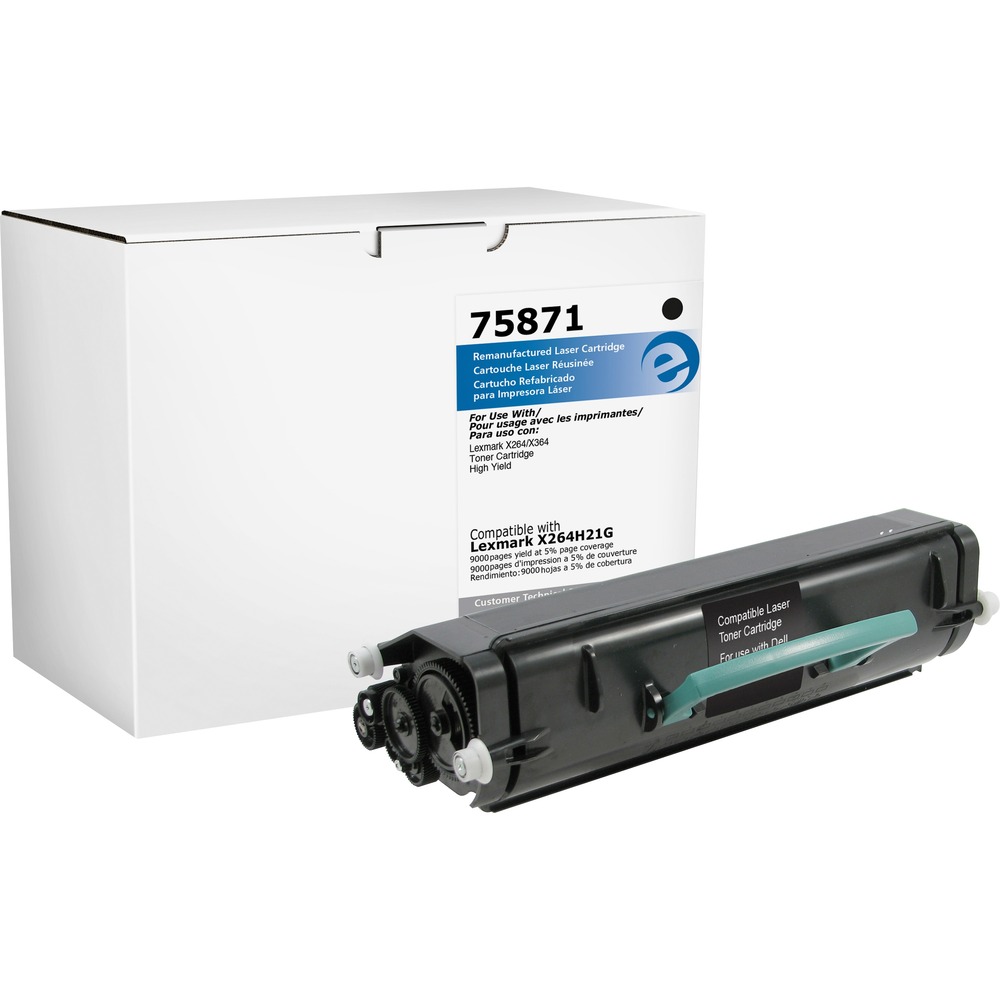 ELI75871 - High-yield toner cartridge is designed for use with Lexmark X264DN, X363DN, X364DN and X364DW. Remanufactured cartridge yields approximately 9,000 pages. Elite Image is ISO certified. More from the Manufacturer