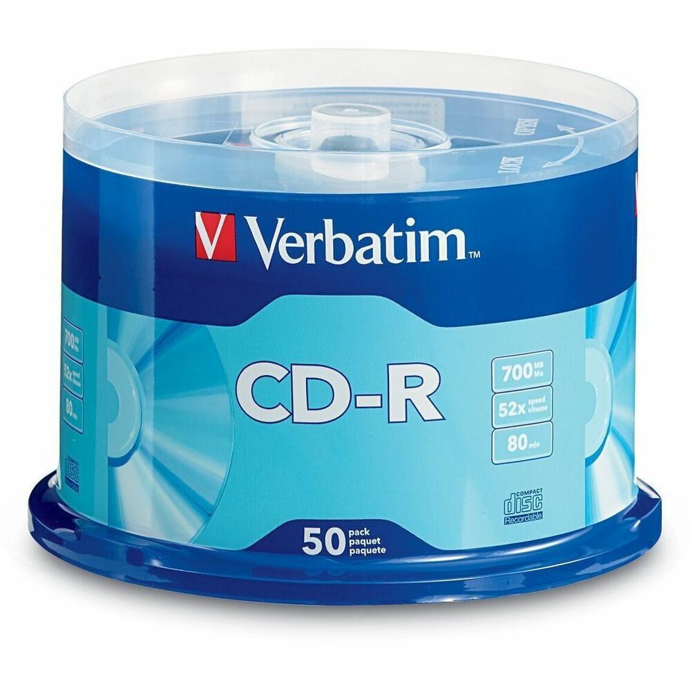 VER94691 - Verbatim CD-R media is tested and certified by leading drive manufacturers. These high-grade discs deliver reliable recording even at blazing drive speeds, completing a full 700MB/80min recording in less than 2 minutes. Combining this level of performance and excellent reliability, Verbatim's CD-Recordable media are the ideal storage medium for recording and sharing any combination of digital images, music, desktop files and more. Backed by Verbatim's Limited Lifetime Warranty. More from the Manufacturer