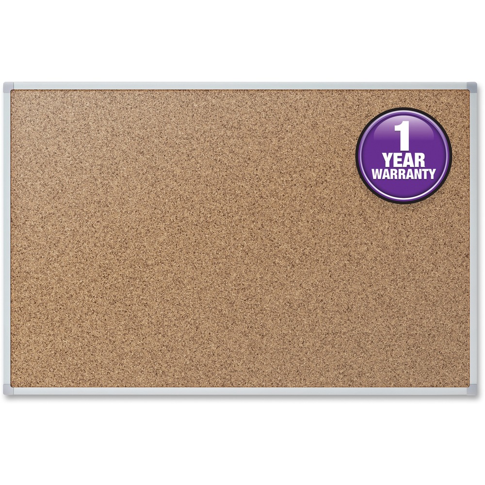 MEA85362 - Classic bulletin board offers a durable, natural cork surface that is great for quick posting and display needs. Hang in your cubicle or other low-traffic environment. Use pushpins or thumbtacks to post items to the fully tackable cork surface. Pushpins and thumbtacks are sold separately. Silver finish, aluminum frame is sturdy and stylish. Easy pass-through mounting hardware is included so you can hang the board vertically or horizontally.