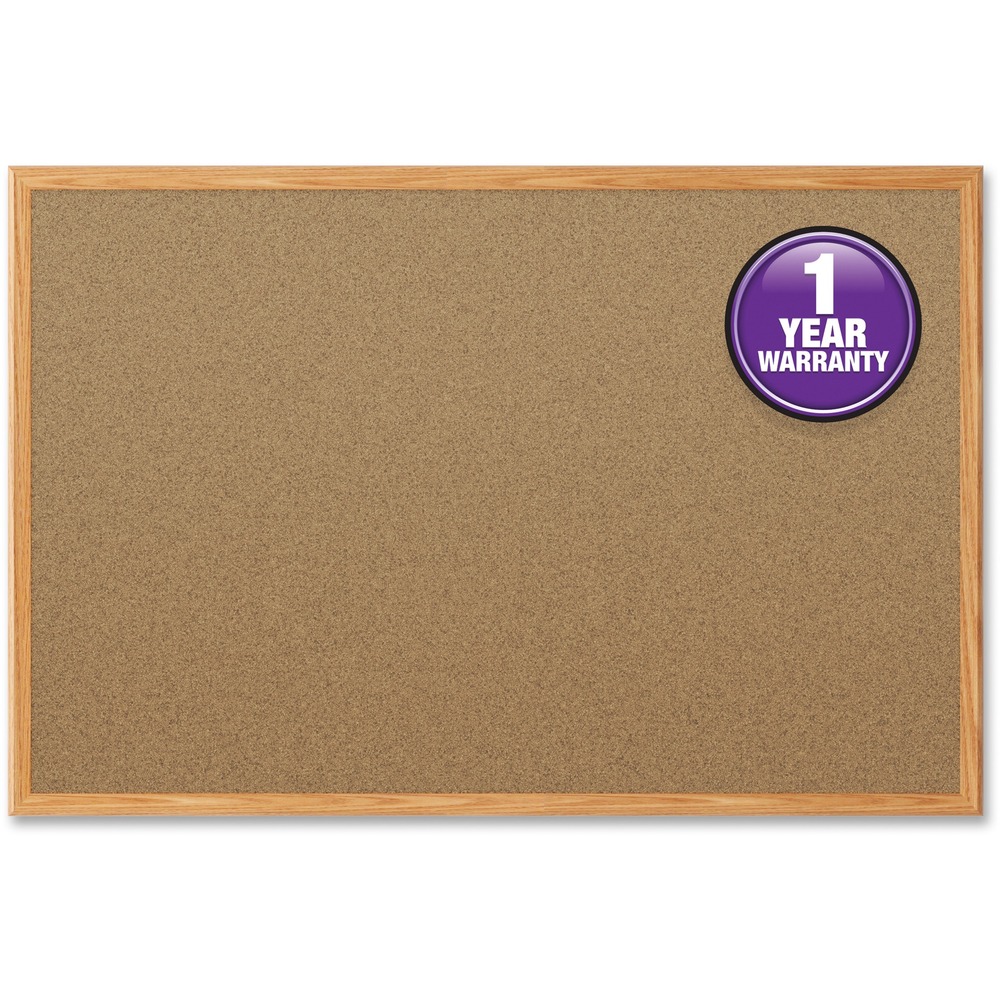 MEA85367 - Classic bulletin board offers a durable, natural cork surface that is great for quick posting and display needs. Hang in your cubicle or other low-traffic environment. Use pushpins or thumbtacks to post items to the fully tackable cork surface. Pushpins and thumbtacks are sold separately. Oak finish frame is sturdy and stylish. Easy pass-through mounting hardware is included so you can hang the board vertically or horizontally.