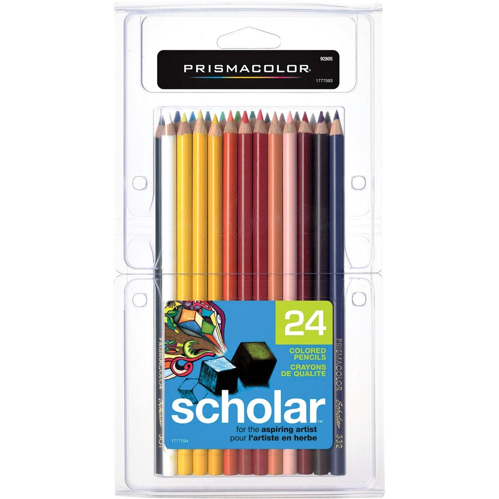 SAN92805 - Beginner art students and crafters will appreciate the smooth texture and creamy leads of these rich pigments of the Scholar Colored Pencils. Strong cores minimize breakage for developing artists but still offer blending abilities for those more advanced.