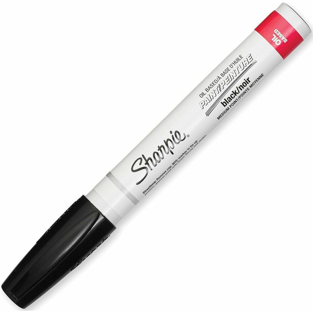 SAN35549 - Sharpie oil-based paint marker is perfect for arts and crafts. Marker applies smooth and vivid colors. Ink is opaque and glossy, even on dark surfaces. Marker makes permanent marks on most surfaces including glass, metal, plastic, rubber, stone, wood, pottery and more. Certified AP nontoxic, quick-drying ink is weather-resistant, fade-resistant, acid-free and xylene-free.