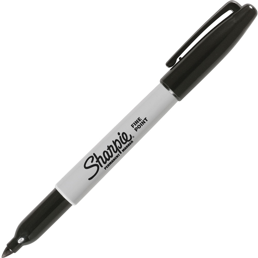 SAN30051 - Original Sharpie pen-style permanent marker marks on most hard-to-mark surfaces. Markings are permanent on most surfaces. Durable fine-point tip produces thinner, detailed lines. Long-lasting ink resists fading, smearing and water. Alcohol-based ink is quick-drying and certified AP nontoxic. More from the Manufacturer