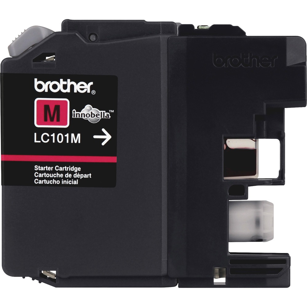 BRTLC101M - Innobella ink cartridge is designed for use with Brother DCP-J152W, MFC-J245, MFC-J285DW, MFC-J450DW, MFC-J470DW, MFC-J475DW, MFC-J650DW, MFC-J870DW and MFC-J875DW. Innobella ink technology delivers print longevity, richer colors and sharper images. Innobella ink is fade-resistant and color-fast to deliver high-quality images that stay vivid for years. Cartridge yields approximately 300 pages.