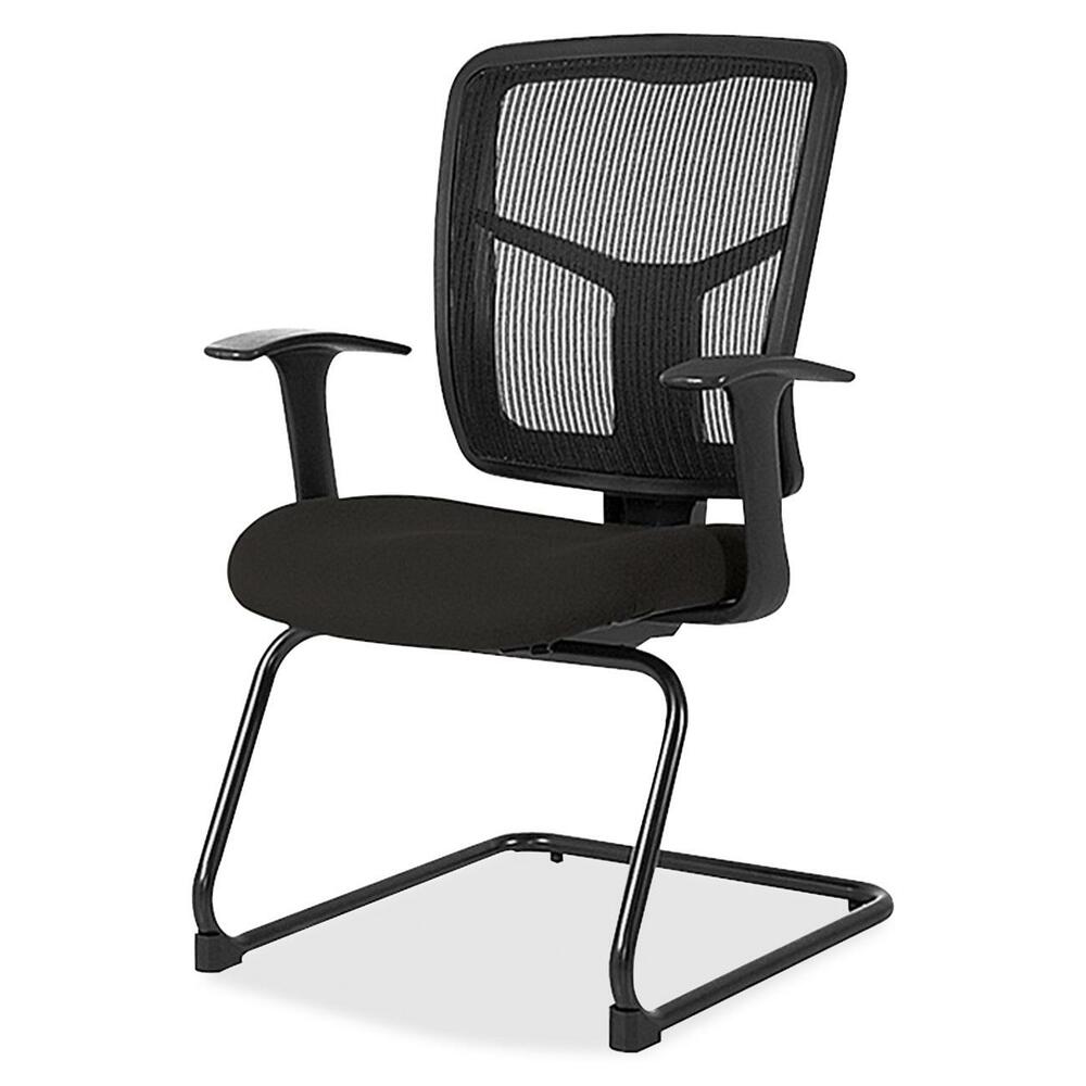 LLR8620263 - Guest chair features a mesh back, upholstered seat and cantilever-style base. Ergonomically designed back cradles the natural curvature of a person's back. Arms adjust in width. Weight capacity is 275 lb. Chair meets/exceeds ANSI/BIFMA standards.
