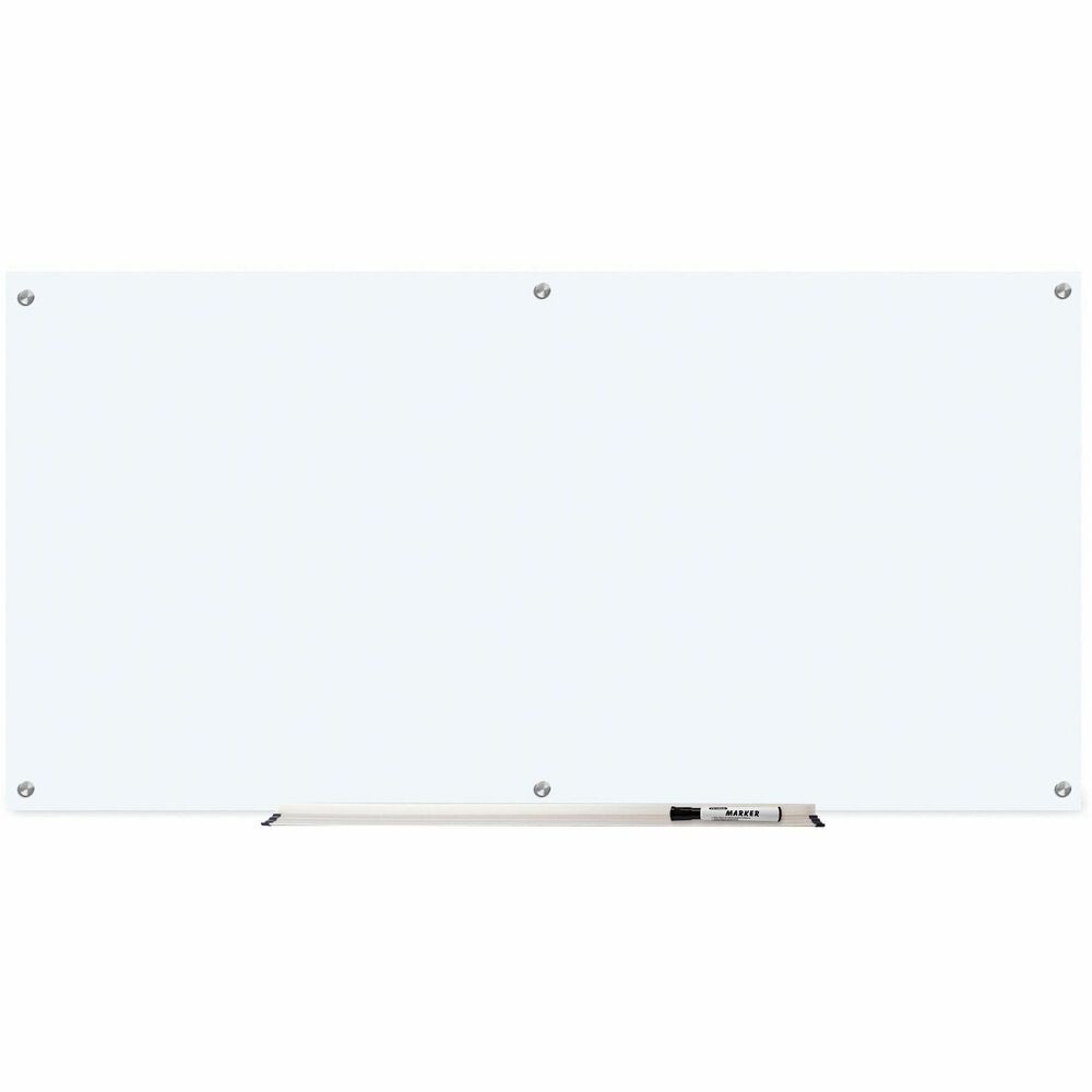 LLR52500 - Add style to your office with this glass dry-erase board that makes a subtle yet classy statement. Contemporary, solid glass panel provides a superior writing surface. Glass surface will not stain or ghost. The glass board promotes smooth writing and erases cleanly and completely under the most demanding usage. Glass boards look brand new even after years of use. Ultra-white, frosted writing area offers easy viewing. Glass board works with all dry-erase markers. Steel bolts hide the mounting hardware (included).