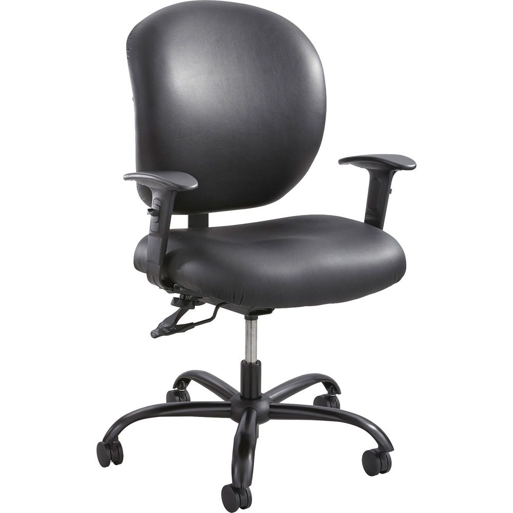 SAF3391BV - 24-hour task chair offers a different kind of seating experience to meet a vast variety of users. The difference is in the design. Alday 24/7 Task Chair is designed as an extensive-use task chair, rated for 500 lb. and 24/7 use. The ample supportive cushioning in the seat and back deliver ergonomic shaping to fit a variety of body types while providing all-day comfort. Durable, plastic, ergo core back and reinforced mechanism with back tilt add even more comfort and overall strength. Upholstery is made of 100 percent polyester. Functions include pneumatic seat-height adjustment (from 17-1/2" to 20" high), back-height adjustment and 360-degree swivel. 26" diameter five-star base rolls easily on 2-1/2" diameter, dual-wheel carpet casters. Arms are not included. Seat size is 20-1/2" wide x 20" deep. Back measures 18-3/4" wide x 18" high.