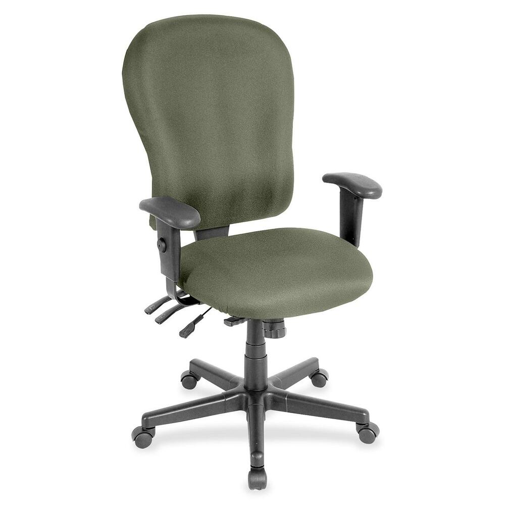 EUTFM408085 - 4x4xl High Back Task Chair is an economical chair that provides all-day comfort with its contoured cushions and ergonomic features. Tilt-tension control with tilt lock allows you to adjust the recline rate based on your weight. Center tilt with adjustable tension gives you the ability to rock. Back-angle adjustment sets the back angle for personalized comfort in a reclined position. Seat-height adjustment allows you to set the height to the desired position relative to the floor. Waterfall seat slopes to reduce pressure on the back of your knees for extra comfort. Forward seat tilt changes the angle of the seat to enable proper ergonomic posture while using a computer keyboard. Arm-height adjustment lets you to move the arms up or down for proper ergonomic positioning. Ratchet-back height adjustment allows the backrest to easily adjust relative to the seat for personalized lumbar region support and comfort. Fabric-upholstered chair adds soft comfort to any space.