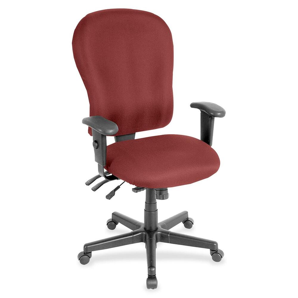 EUTFM408088 - 4x4xl High Back Task Chair is an economical chair that provides all-day comfort with its contoured cushions and ergonomic features. Tilt-tension control with tilt lock allows you to adjust the recline rate based on your weight. Center tilt with adjustable tension gives you the ability to rock. Back-angle adjustment sets the back angle for personalized comfort in a reclined position. Seat-height adjustment allows you to set the height to the desired position relative to the floor. Waterfall seat slopes to reduce pressure on the back of your knees for extra comfort. Forward seat tilt changes the angle of the seat to enable proper ergonomic posture while using a computer keyboard. Arm-height adjustment lets you to move the arms up or down for proper ergonomic positioning. Ratchet-back height adjustment allows the backrest to easily adjust relative to the seat for personalized lumbar region support and comfort. Fabric-upholstered chair adds soft comfort to any space.
