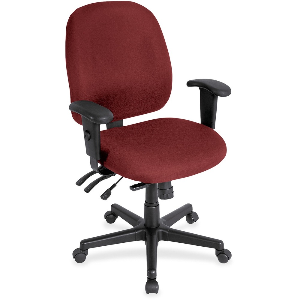 EUT498SL31 - 4x4sl Task Chair with Seat Slider provides all-day comfort with its contoured cushions and ergonomic features. Tilt-tension control with tilt lock allows you to adjust the recline rate based on your weight. Center tilt with adjustable tension gives you the ability to rock. Back-angle adjustment sets the back angle for personalized comfort in a reclined position. Seat-height adjustment allows you to set the height to the desired position relative to the floor. Adjust seat depth relative to the back. Waterfall seat slopes to reduce pressure on the back of your knees for extra comfort. Forward seat tilt changes the angle of the seat to enable proper ergonomic posture while using a keyboard. Arm-height adjustment allows you to move the arms up or down for proper ergonomic positioning. Ratchet-back height adjustment allows the backrest to easily adjust relative to the seat for personalized lumbar region support and comfort. Fabric-upholstered chair adds comfort to any space.