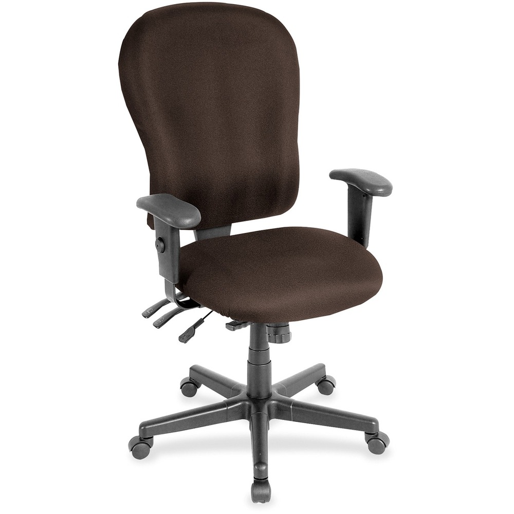 EUTFM408041 - 4x4xl High Back Task Chair is an economical chair that provides all-day comfort with its contoured cushions and ergonomic features. Tilt-tension control with tilt lock allows you to adjust the recline rate based on your weight. Center tilt with adjustable tension gives you the ability to rock. Back-angle adjustment sets the back angle for personalized comfort in a reclined position. Seat-height adjustment allows you to set the height to the desired position relative to the floor. Waterfall seat slopes to reduce pressure on the back of your knees for extra comfort. Forward seat tilt changes the angle of the seat to enable proper ergonomic posture while using a computer keyboard. Arm-height adjustment lets you to move the arms up or down for proper ergonomic positioning. Ratchet-back height adjustment allows the backrest to easily adjust relative to the seat for personalized lumbar region support and comfort. Fabric-upholstered chair adds soft comfort to any space.
