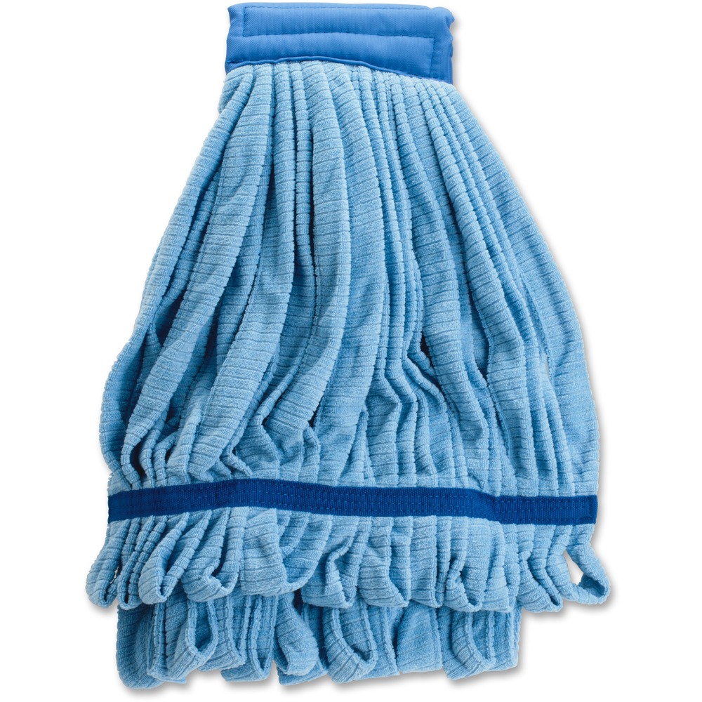 GJO47540 - Microfiber wet mophead refill is designed for use with the versatile, Genuine Joe Complete Wet Mop with 60" gripper handle (sold separately). Pick this mophead refill for large jobs. Mophead is very absorbent and delivers a minimum five times the launderability of traditional yarn mops. With microfiber, less chemical is required. The textured finish loosens and holds dirt until washed. The mophead is priced competitively with traditional blended, looped yarn mopheads yet outperforms traditional mops in both cleaning and durability. Canvas headband is durable in laundering.