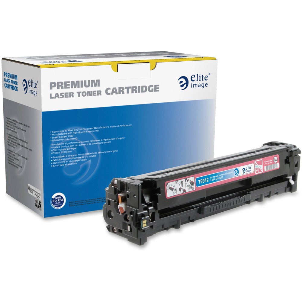 ELI75912 - Toner cartridge is made to be a true quality alternative to the OEM while offering significant savings. It works in your HP LaserJet Pro 200 Color M251NW; LaserJet Pro Color MFP M276NW; Canon Color imageClass LBP-7110CW, MF624CW, MF628CW and MF8280CW for exceptional performance. Remanufactured cartridge yields approximately 1,800 pages. Elite Image is ISO certified.