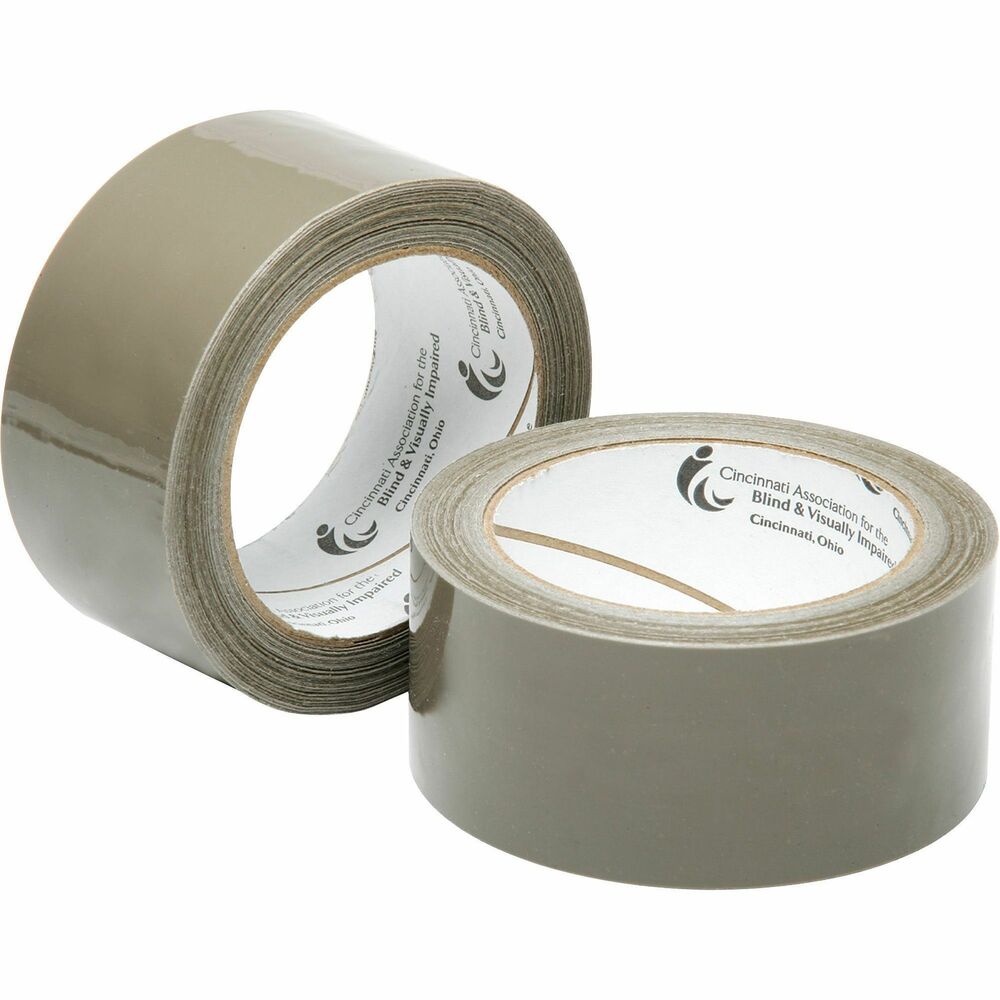 NSN0797906 - Commercial-grade, package sealing tape is excellent for sealing containers in situations that require high strength and resistance to water, sunlight and other adverse elements. Pressure-sensitive tape includes a plastic film backing and can be used in temperatures ranging from negative 65 to 160 degrees Fahrenheit. Tape is 3.1 mil thick and has a 3" core.   