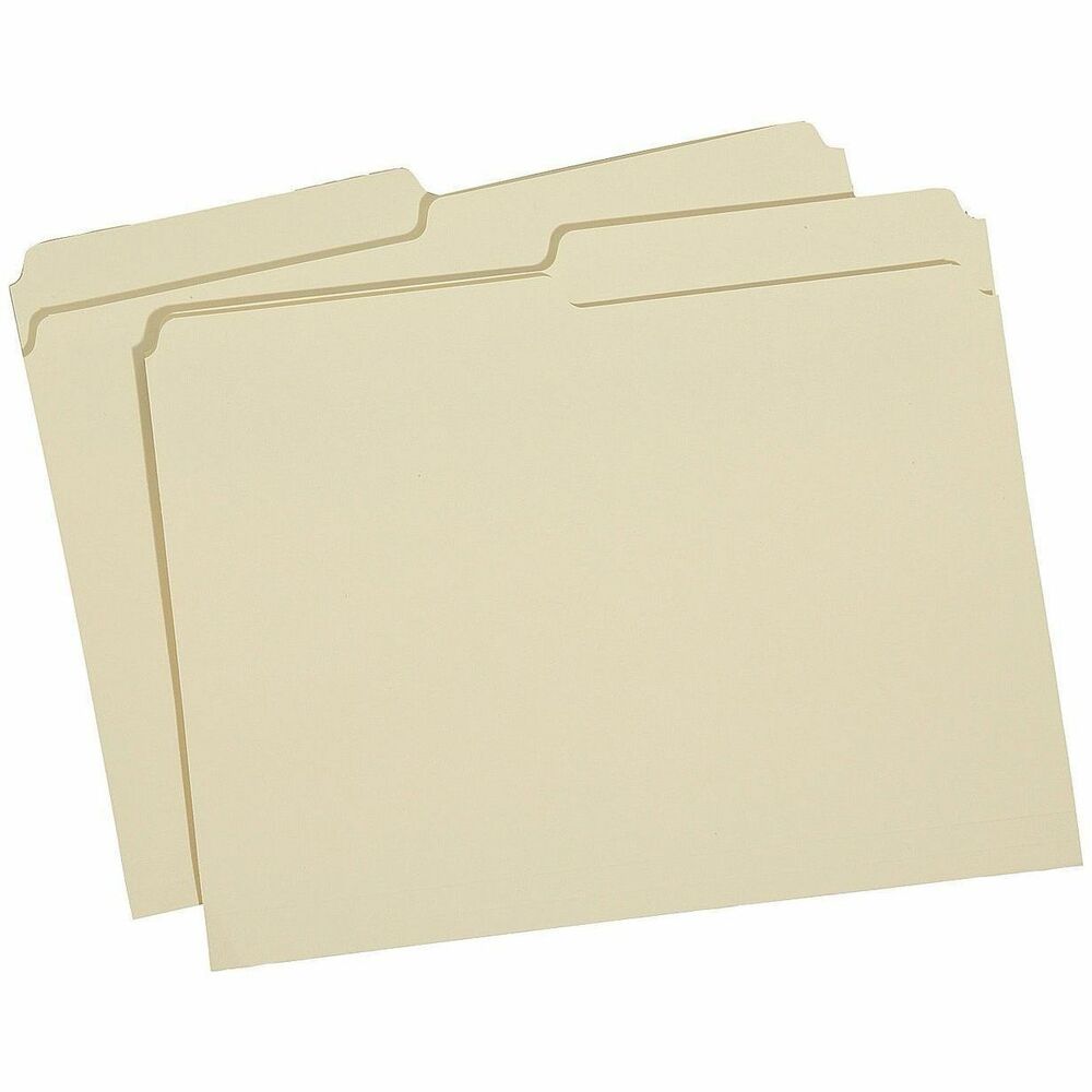 NSN2815945 - Ideal for everyday filing needs, file folders are made of durable, 11 point stock. The bottom of the folder is scored for 3/4" expansion. Top-tab positions fit any vertical or lateral filing system.