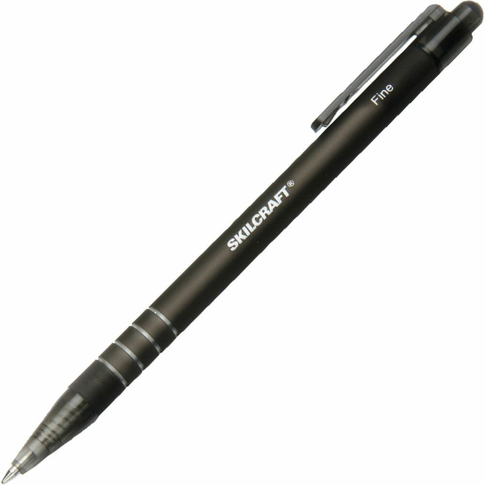 NSN4220315 - Retractable ballpoint pens feature a lightweight, rubberized barrel for easy gripping. Color-coded clip indicates the color of ink. Ballpoint pens are nonrefillable.   