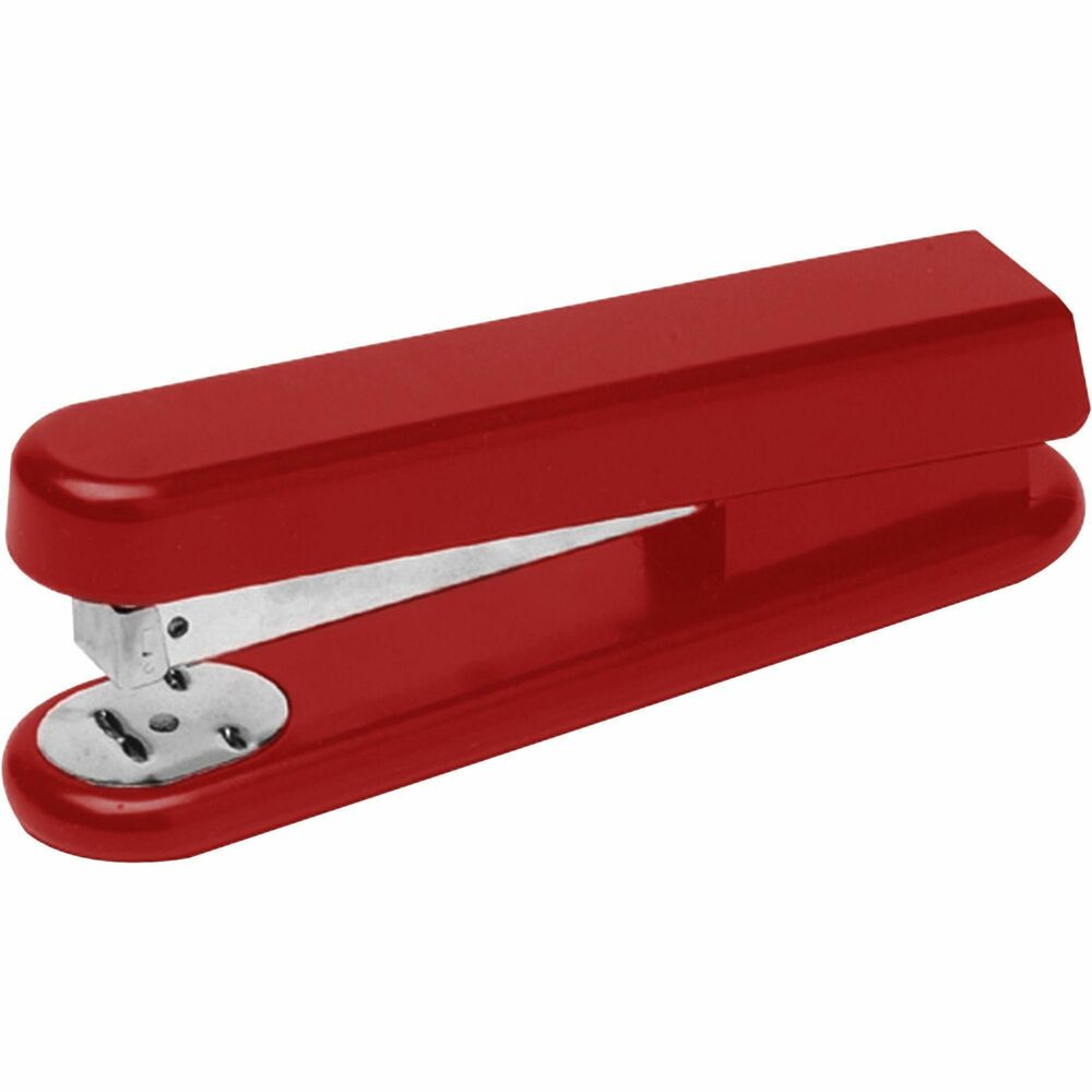NSN4679434 - Standard desk-type stapler operates manually to staple up to 20 sheets of paper at one time. Anvil adjusts to produce either a standard or pin clinch. Throat depth is 3". Base swings clear for tacking. Stapler holds 210 size 1 standard staples (1/4" x 1/2").   