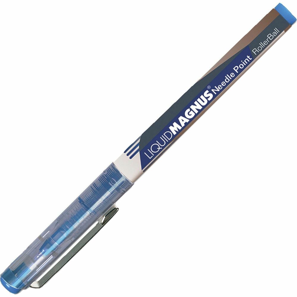NSN5068497 - Needlepoint rollerball pens with liquid ink deliver precise lines. Permanent, nonfading, acid-free, liquid pigmented ink applies smoothly and precisely every time. Liquid Magnus rollerball pen includes ink supply window to monitor ink levels. Endcap identifies color of ink.   