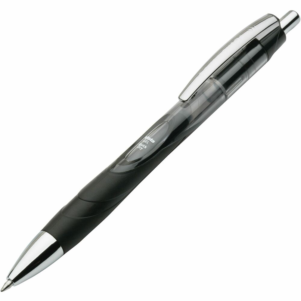 NSN5068500 - Vista retractable gel pen is tinted the color of the ink and is transparent, allowing you to monitor ink supply. Clip and rubber grip match the ink color. The gel pen offers a safety clip that, when pulled away from the pen, retracts the point to prevent leakage when clipped to clothing or other items. Smooth gliding ink will not fade, run or smear. Gel pen is refillable.   