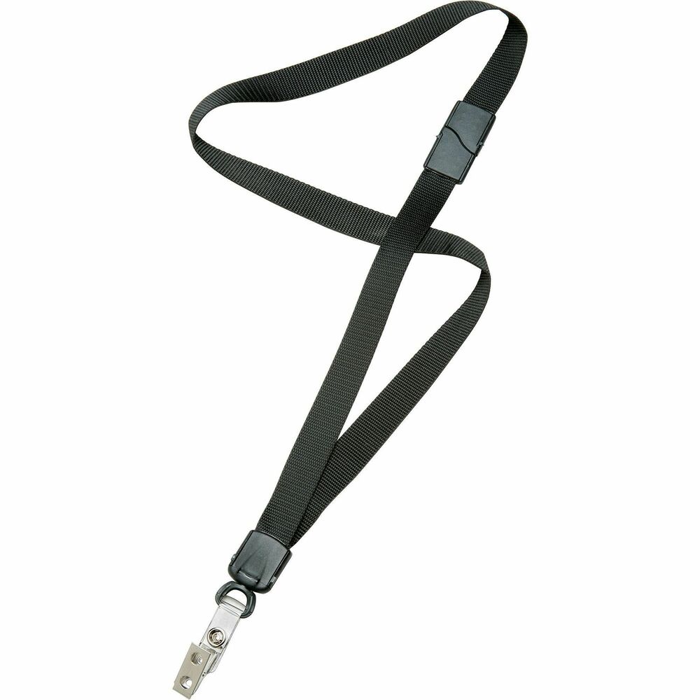 NSN6130200 - Neck lanyard with bulldog clip attachment offers the perfect way to display your identification without attaching it to clothing. The 36" long lanyard is made of black nylon with a 3/4" strap. Durable plastic components and safety breakaway add safety and comfort for everyday use.