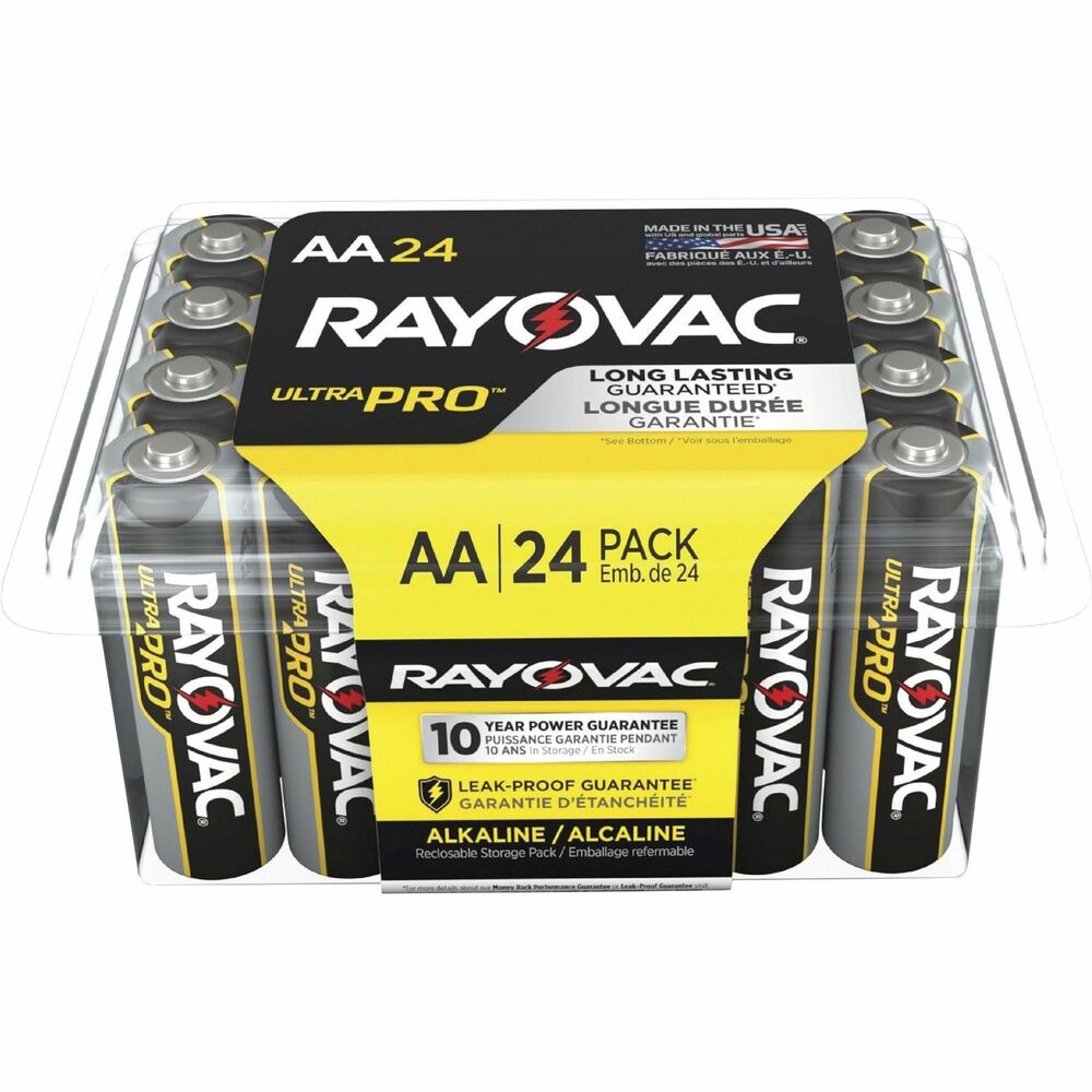 RAYALAA24PPJ - Ultra Pro alkaline AA batteries are specially engineered for professional use. Their reclosable contractor packaging is ideal for contract or bid business. Stackable packaging is easy to store. Batteries offer a long-lasting performance and a 10-year shelf life. Mercury-free manufacturing helps minimize their environmental footprint.