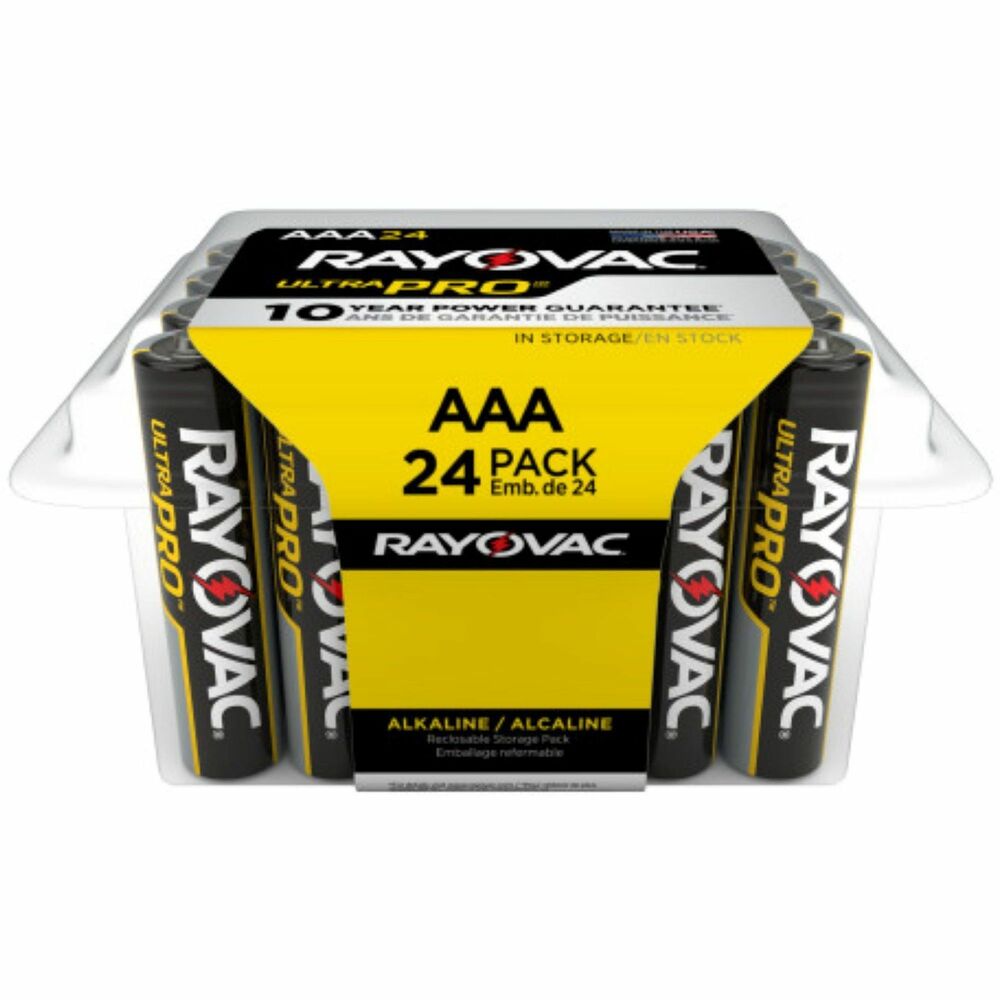 RAYALAAA24PPJ - Ultra Pro alkaline AAA batteries are specially engineered for professional use. Their reclosable contractor packaging is ideal for contract or bid business. Stackable packaging is easy to store. Batteries offer a long-lasting performance and a 10-year shelf life. Mercury-free manufacturing helps minimize their environmental footprint.