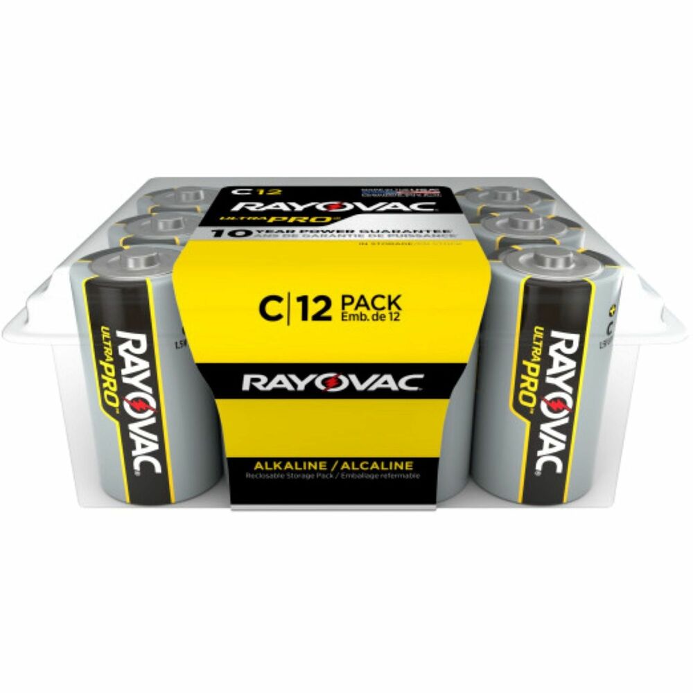 RAYALC12PPJ - Ultra Pro Alkaline C Batteries are specially engineered for professional use. Their reclosable contractor packaging is ideal for contract or bid business. Stackable packaging is easy to store. Batteries offer a long-lasting performance and a 10-year shelf life. Mercury-free manufacturing helps minimize their environmental footprint.