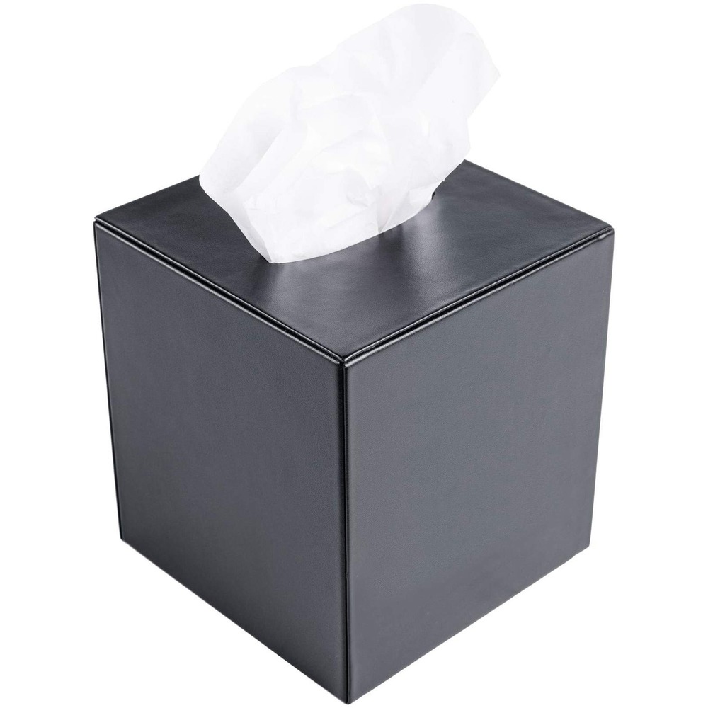 DACA1037 - Tissue box cover features a top-grain leather exterior that's incredibly strong and stylish for a luxurious look that's perfect for any professional environment. Tissue box cover is designed to hold standard, cube-shaped tissue boxes.